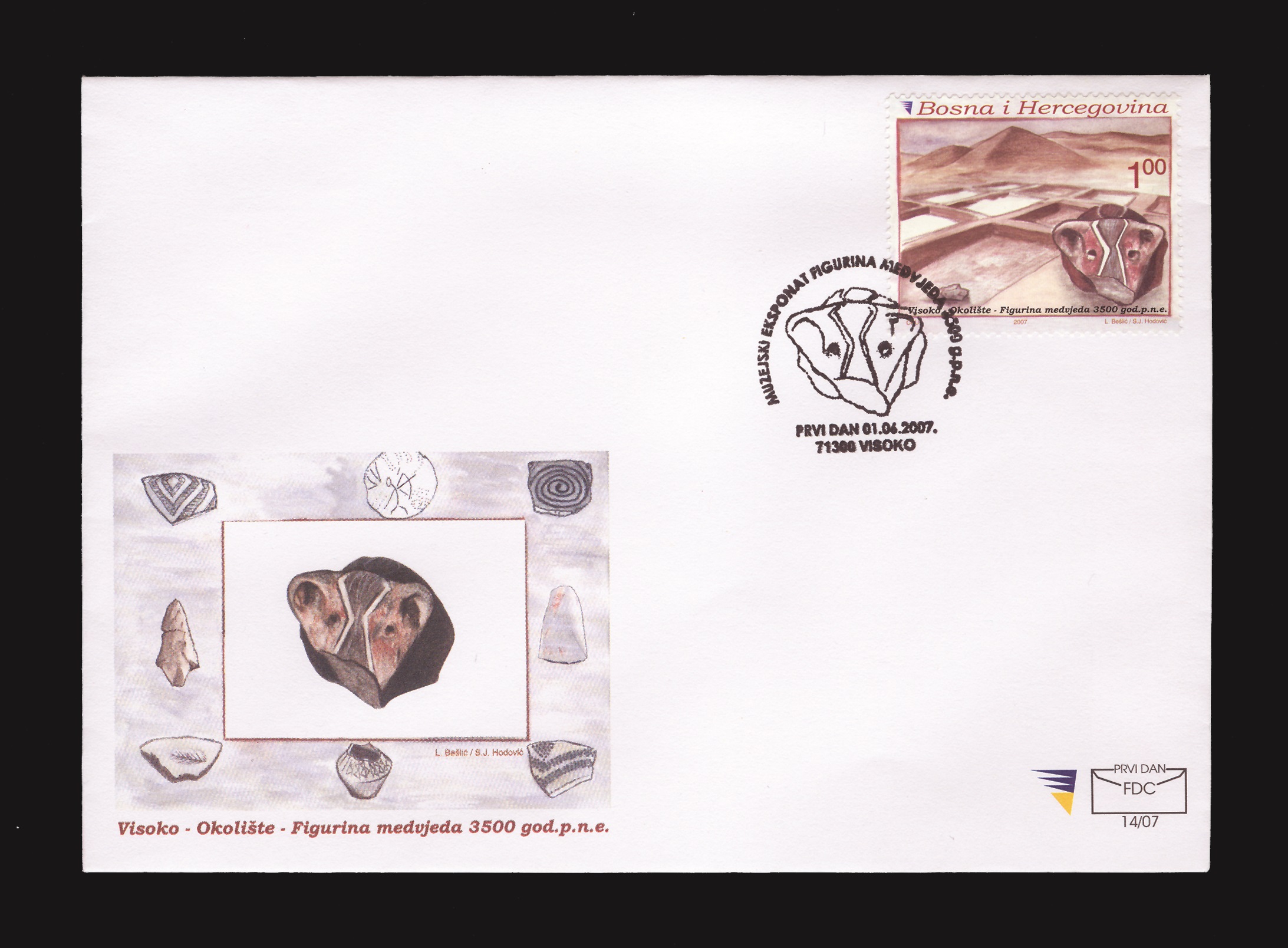 museum-exhibits---bear-figurines-fdc